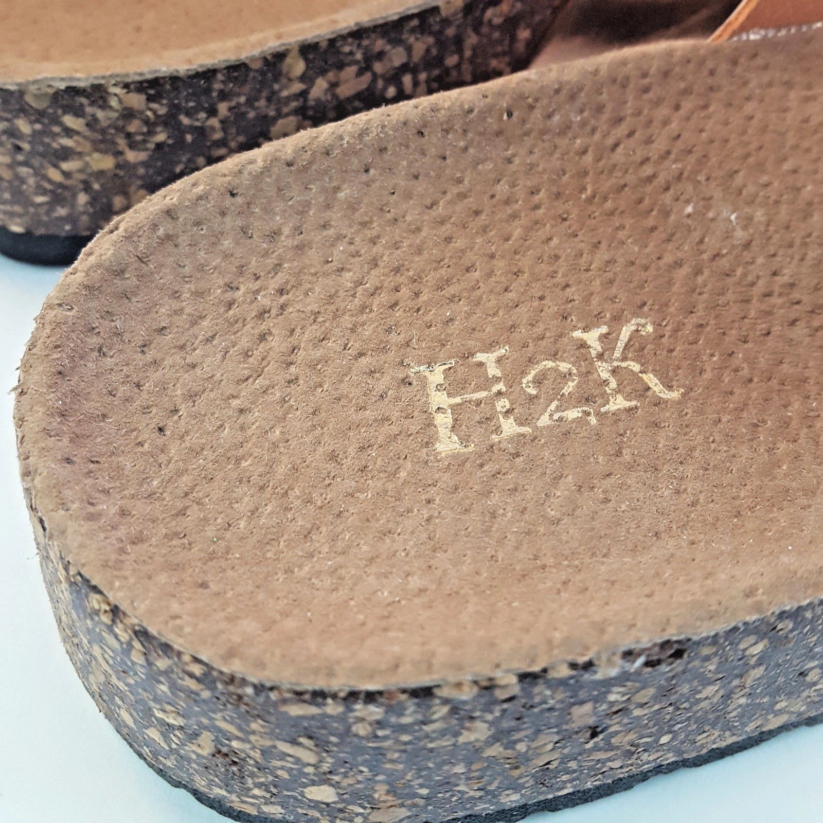 H2K KAREN STONE Buckle Ornament Rose Gold Fashion Slide Flip Flops Sandals Bling