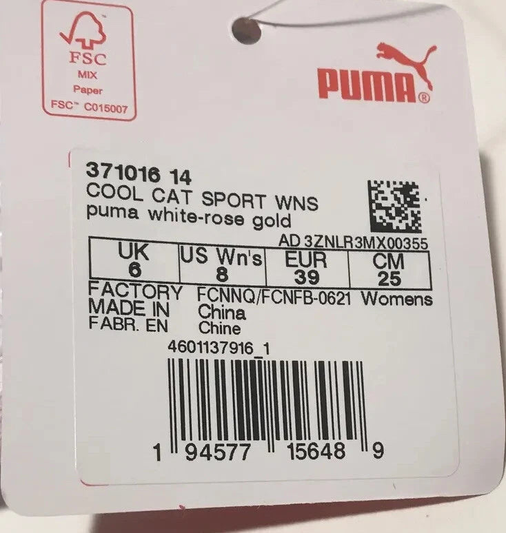 PUMA  Women's  Slides Sandals White Gold Casual Fashion  Womens Size 8 Retro