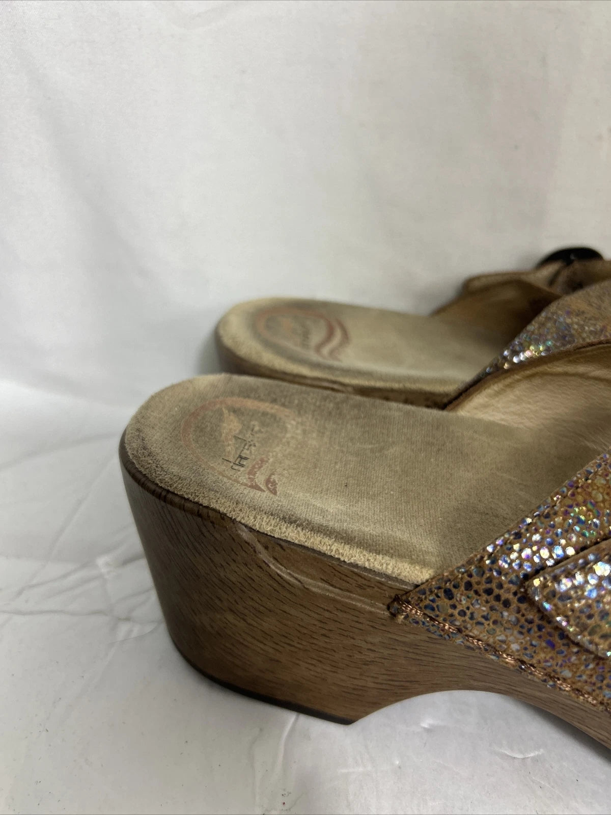 Dansko Sophie Iridescent Double Strap Clog Slide Sandals Sz 41 US Size 10.5 - 11