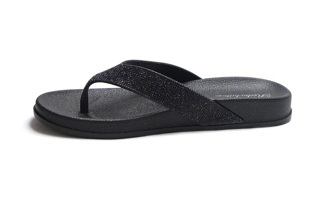 NEW Women's Fashion Glitter Thong Flip Flop Rhinestone Sandals Soft Rubber Sole