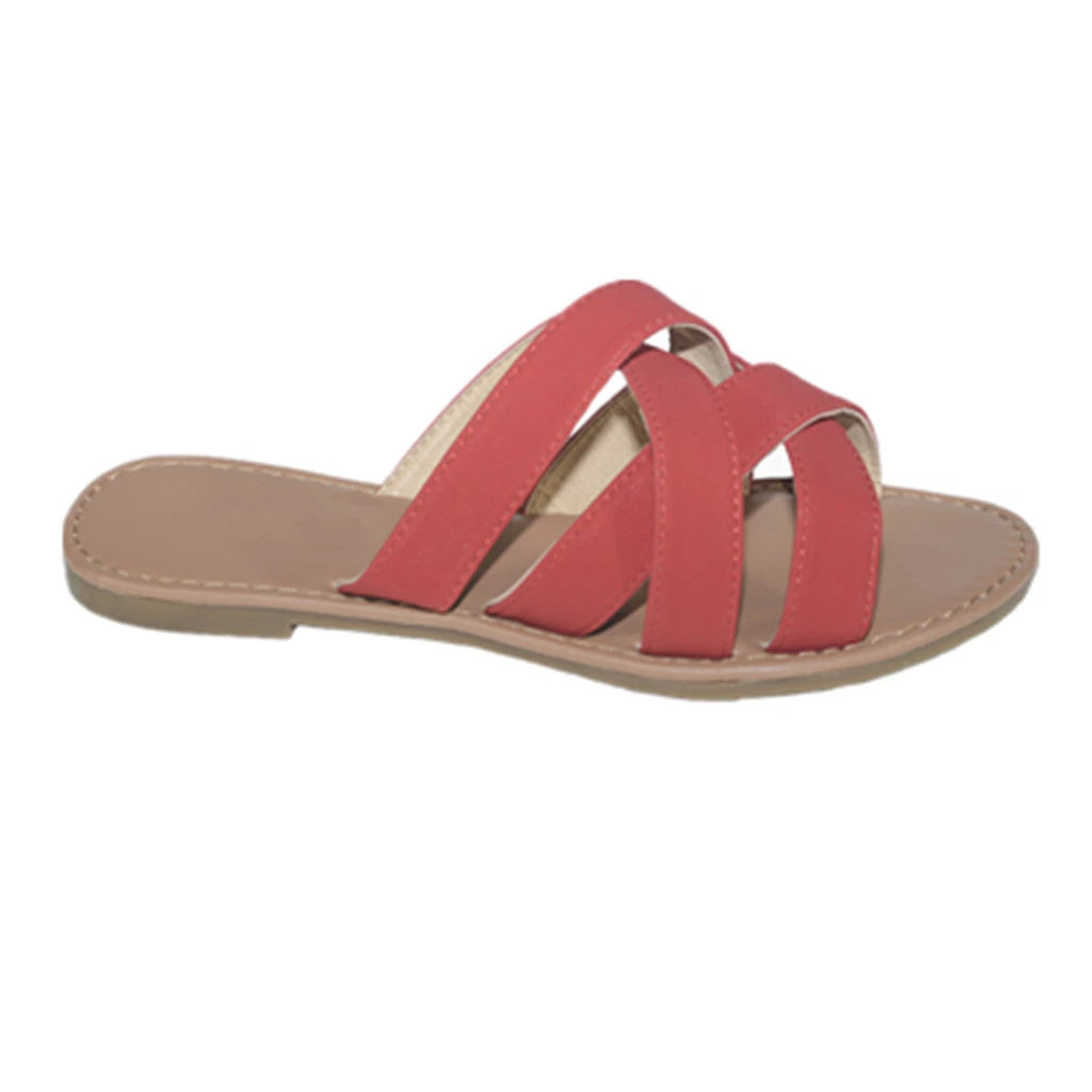 New Women Gladiator Sandals Casual slip on Flip Flops Flat Size Slipper Shoes