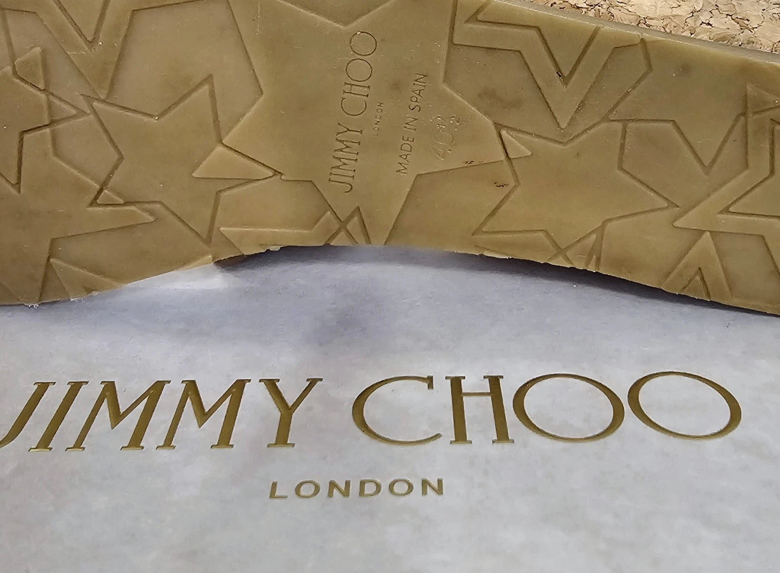 JIMMY CHOO Samara Brown Leather Cork Wedge Slide Sandals 40.5 / 10.5 US