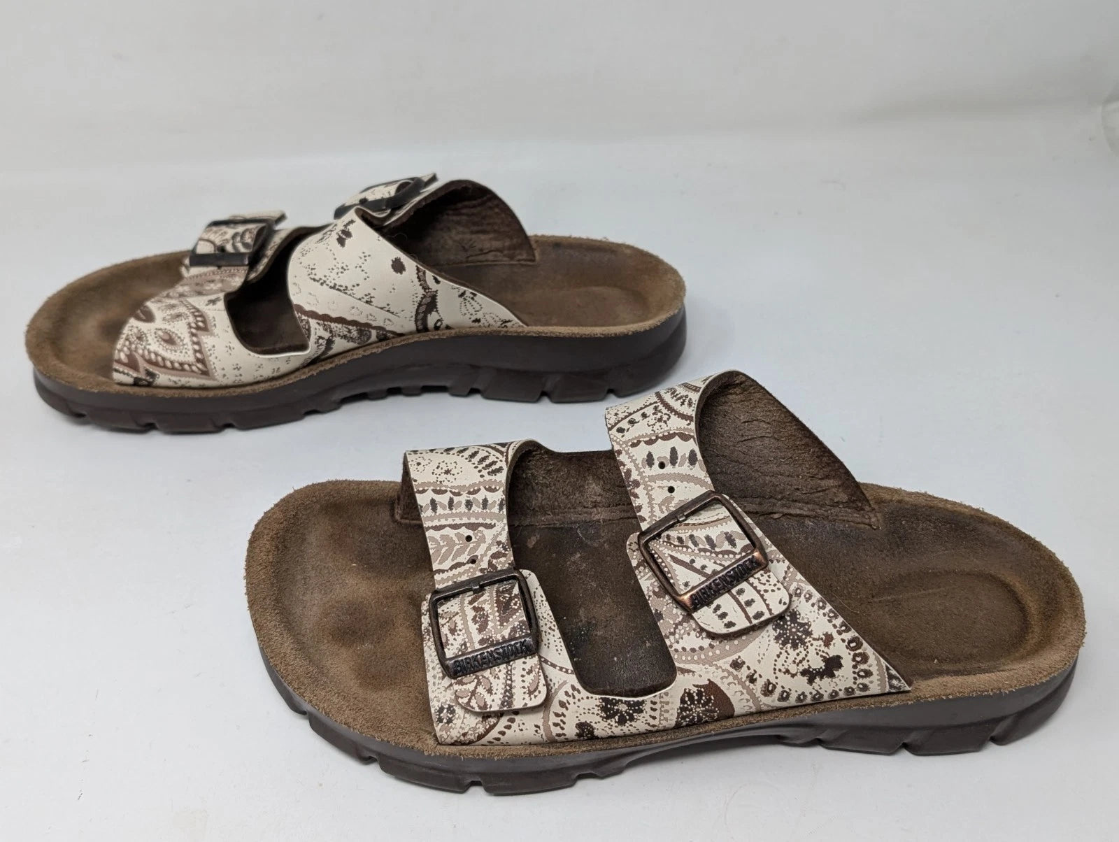 Birkenstock Alpro Sandals Slides Women's Size 38 / 7 Paisley Slip Resistant VTG