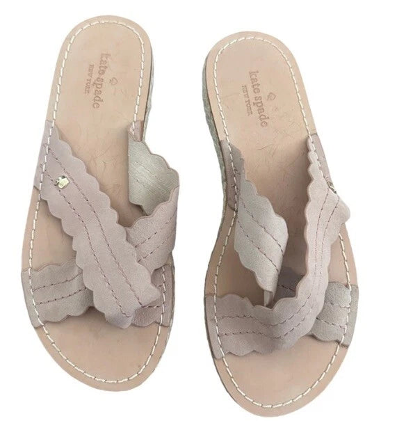 Kate Spade New York Red Ibiza Slide  Criss Cross Straps Sz 6 NWOB