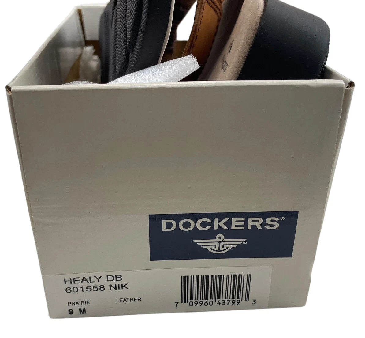 NWT Dockers Healy DB Slide Leather Sandals Womens 9 M Prairie Brown Wedge