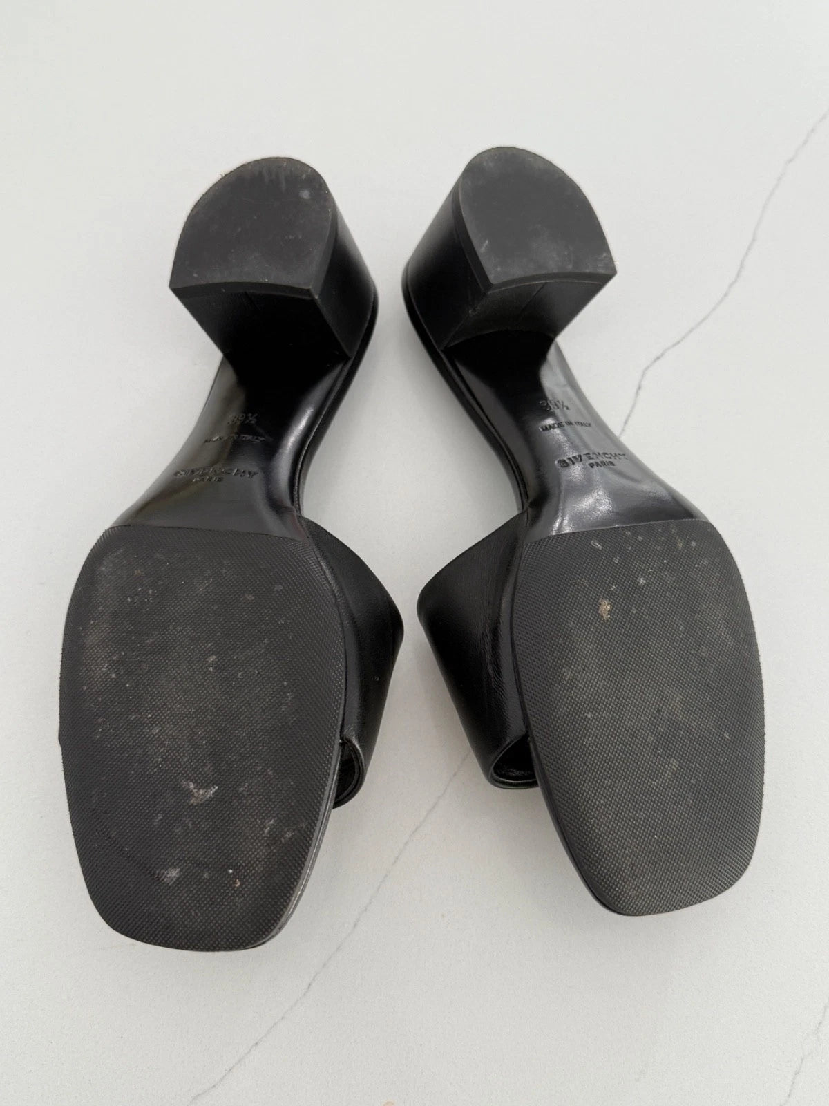 Givenchy Black 4G Block Heel Slide Sandals 9.5