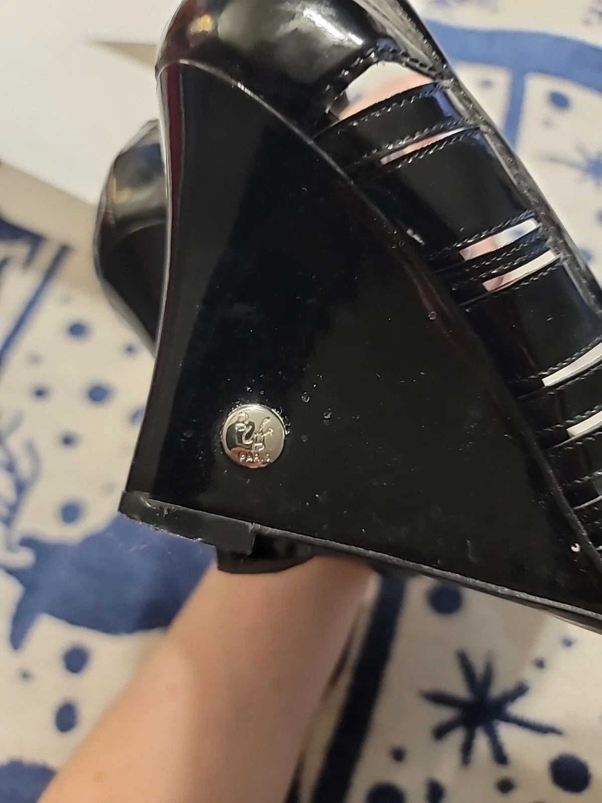 Bcbg Paris PL-Careen Black Wedge Loafer Style Sandals Size 9B