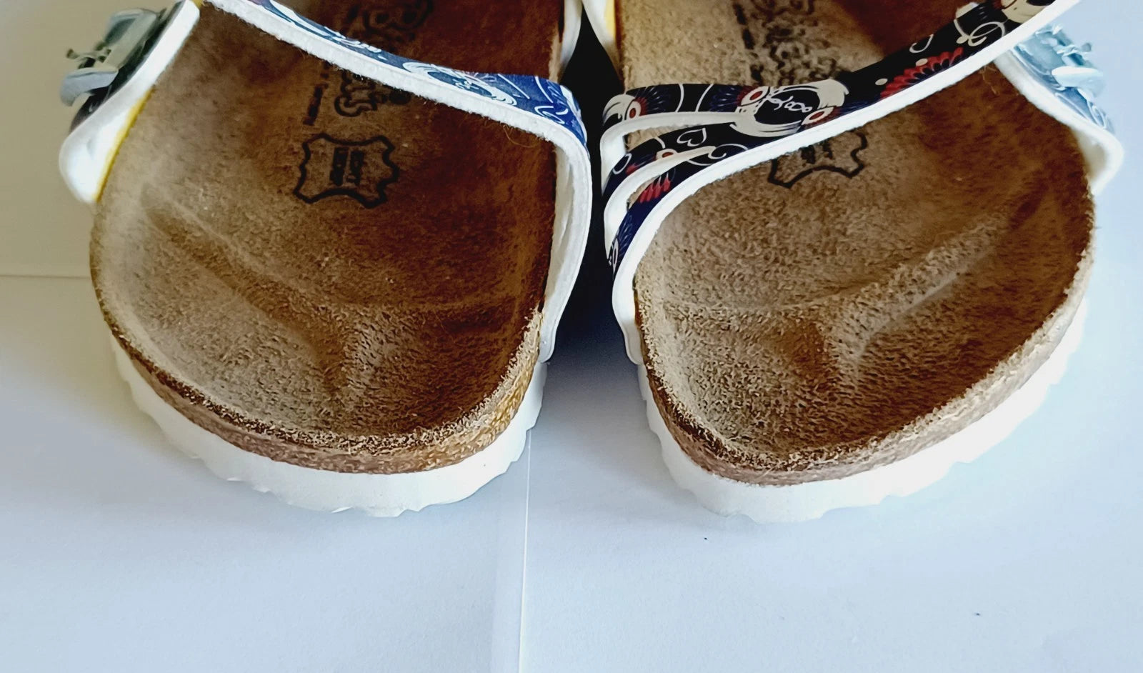 Birkenstock Birkis Sandals Women's 5 36 Blue Multicolored Paisley Sandals Shoes