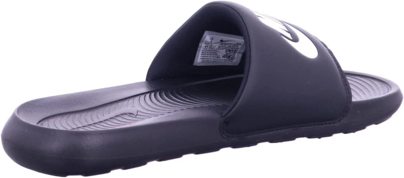 NIKE Victory One Slides Women's Black & White Swoosh Sandals SZ 10 New