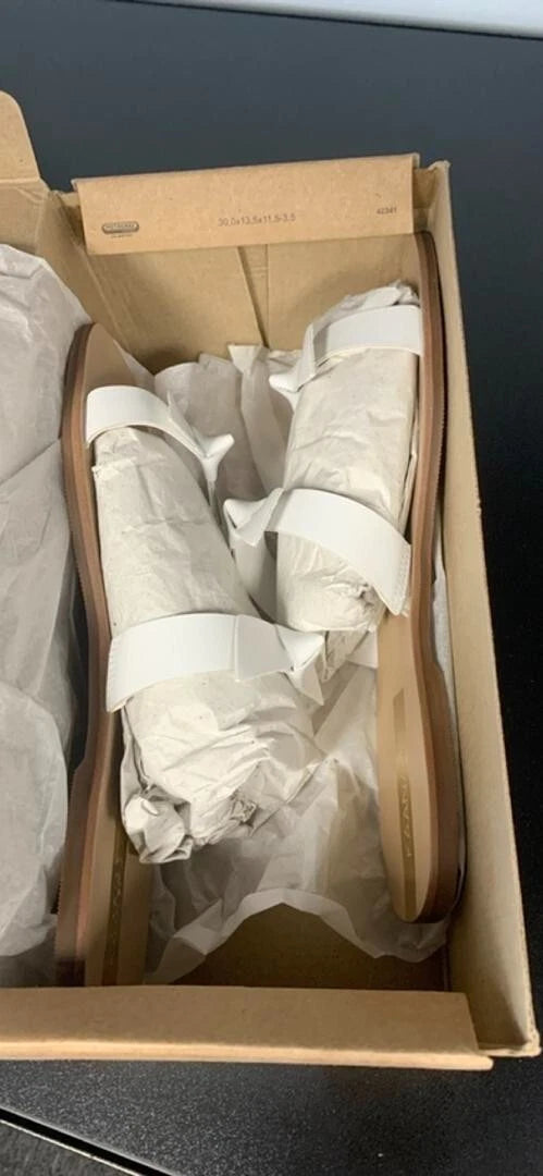 KAANAS Recife Womens Knotted Slide Sandal Sz 10M white