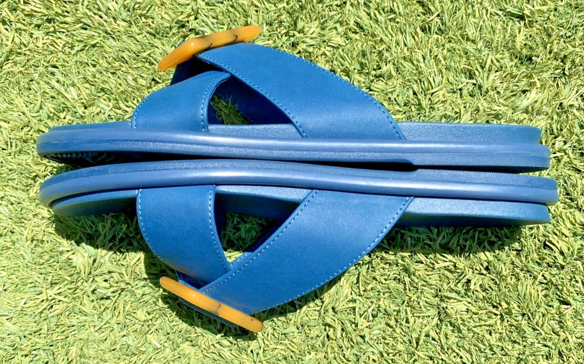 Olukai LA'I Slide Sandals Women’s Size 9 Blue Comfort Style 20511-7575