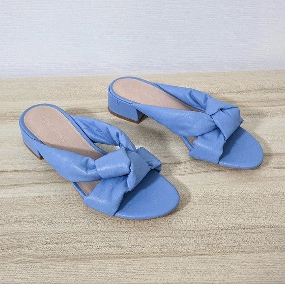 Stuart Weitzman Playa 35 Knot Leather Slide Sandals Size 6.5