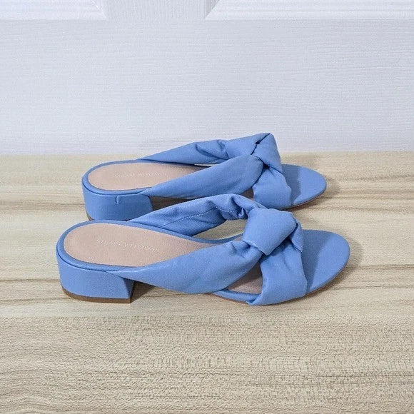 Stuart Weitzman Playa 35 Knot Leather Slide Sandals Size 6.5