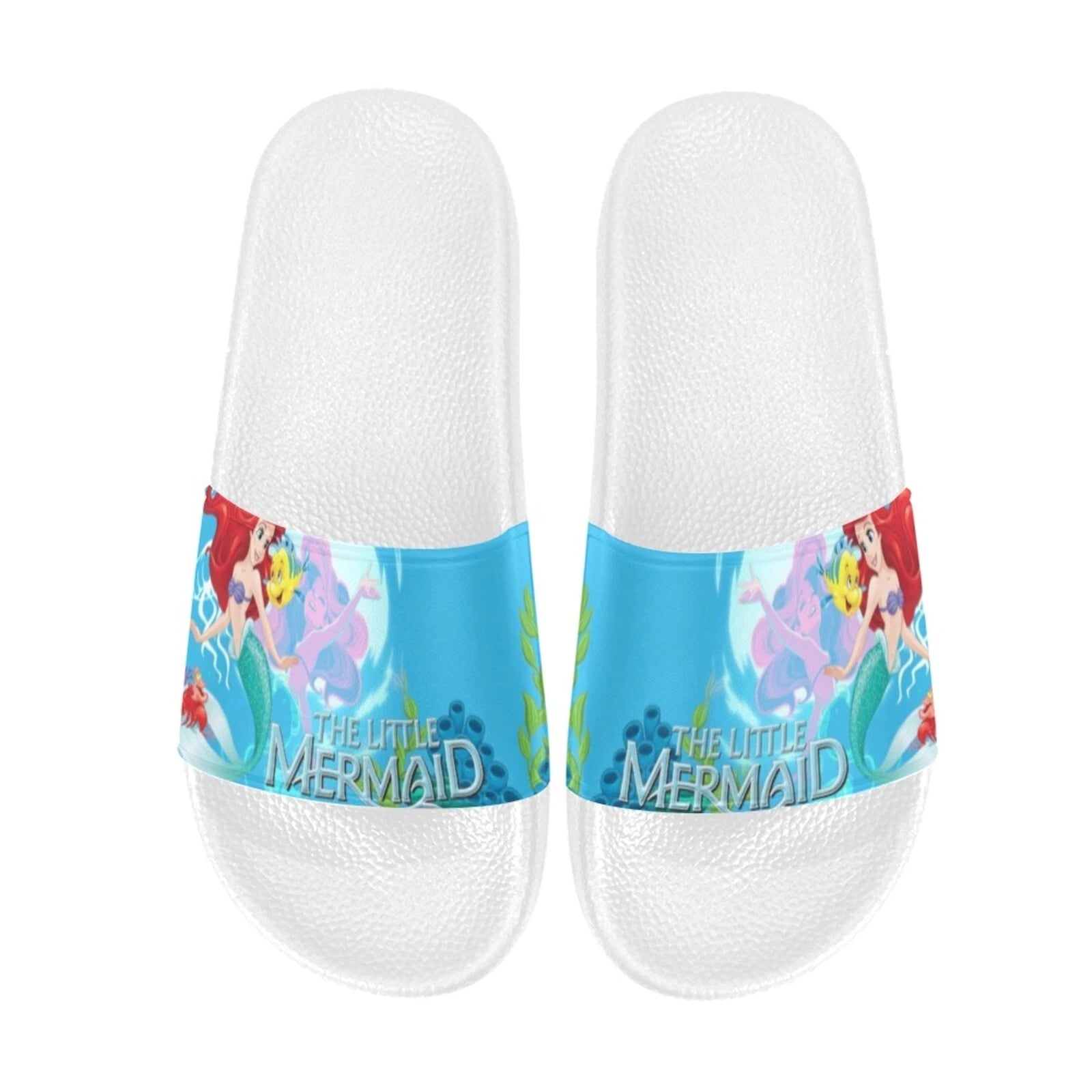 Custom The Little Mermaid Slide Sandals for Women  Personalized Comfort & Style