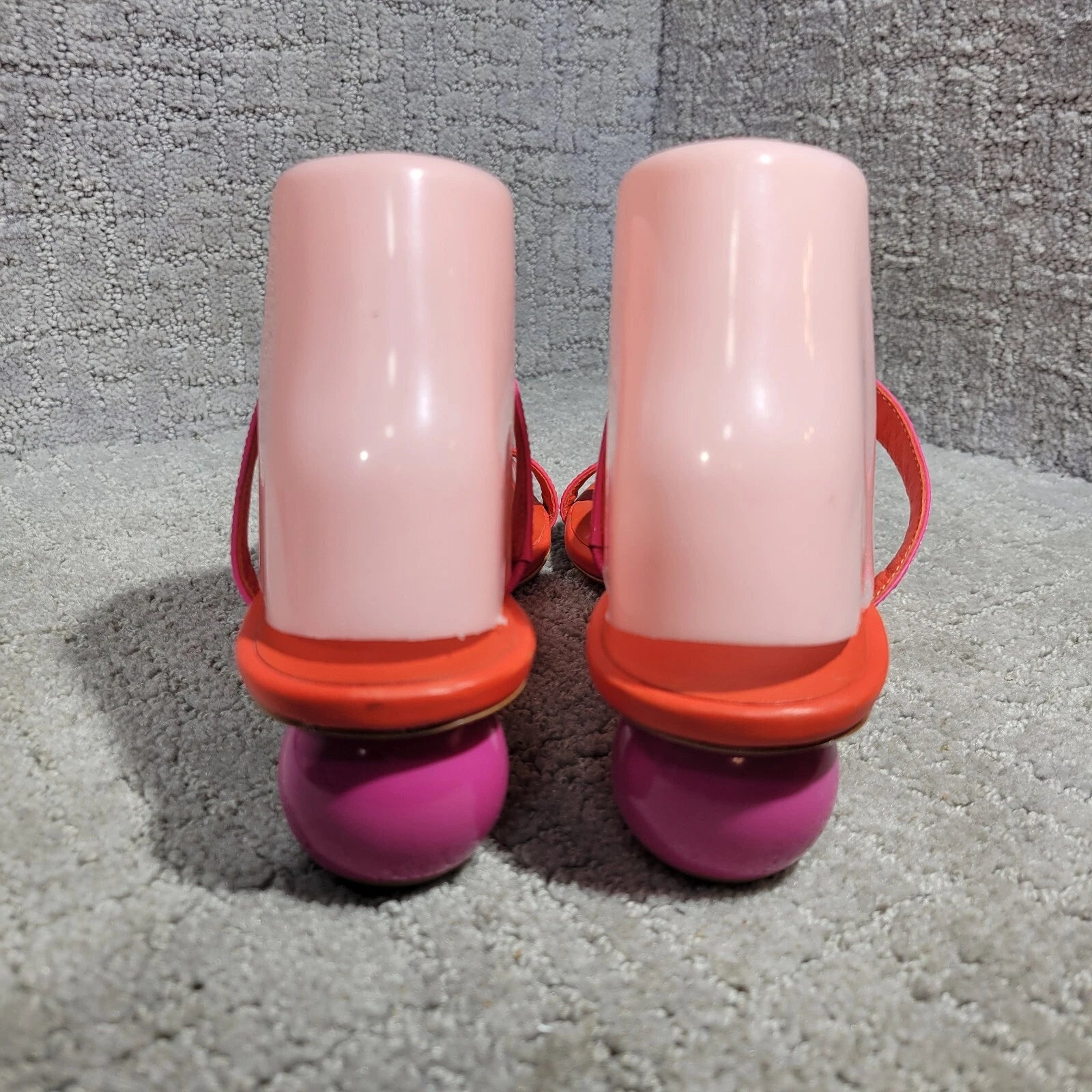 Kate Spade Palm Springs Women's Size 8B Pink Coral Patent Leather Slide Sandals