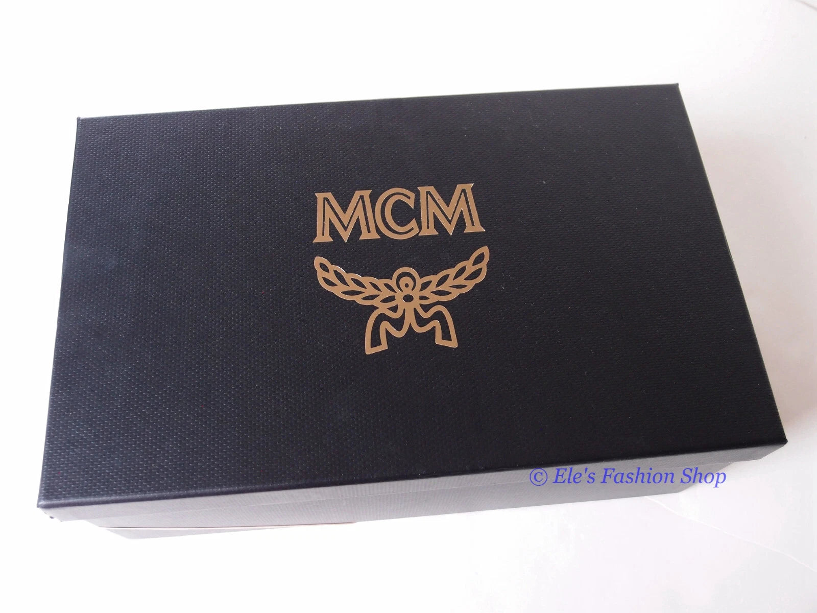 New in Box MCM Logo Slide Black Sandals EU 37 US 6.5 7 AUTHENTIC