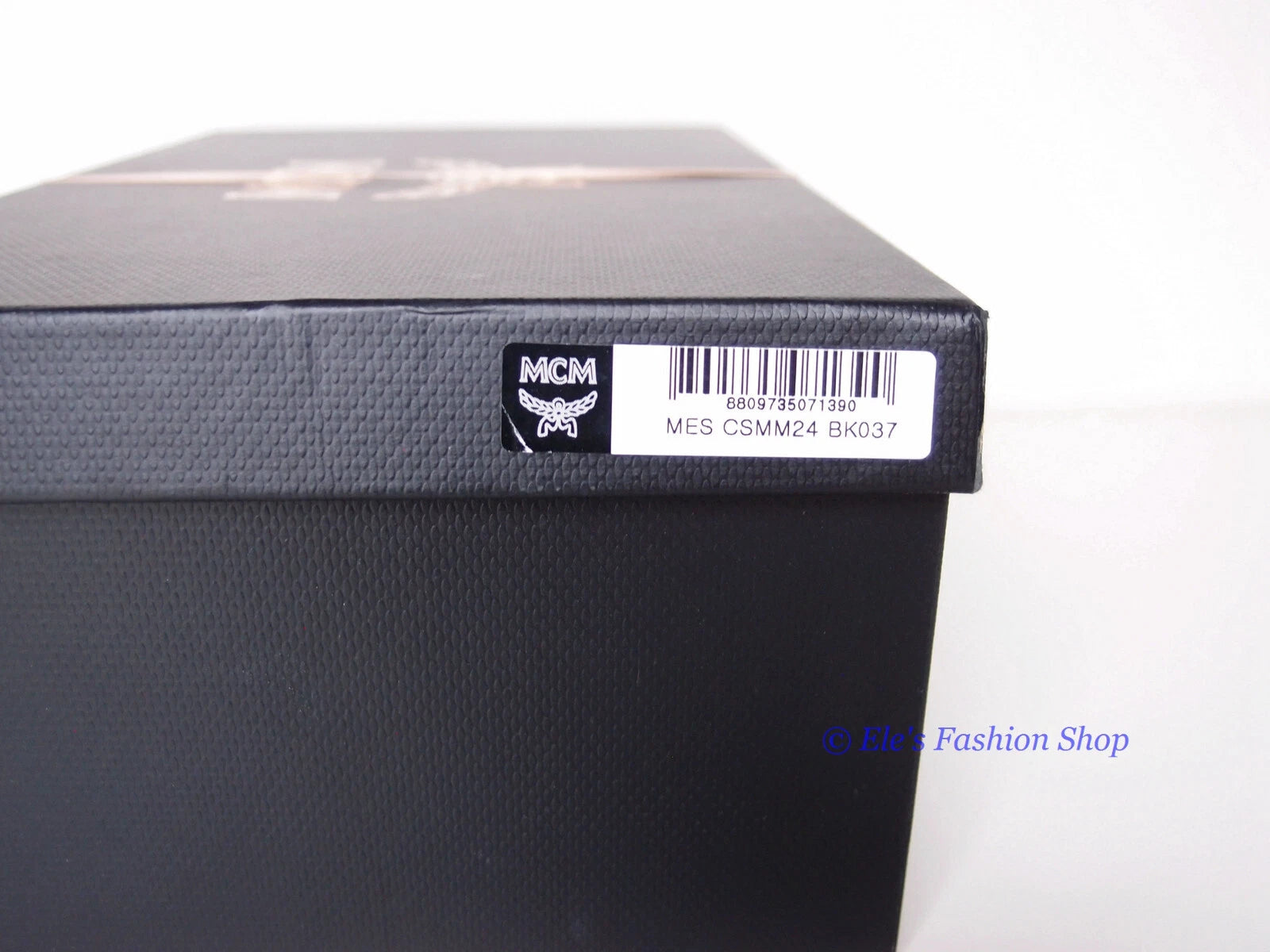 New in Box MCM Logo Slide Black Sandals EU 37 US 6.5 7 AUTHENTIC