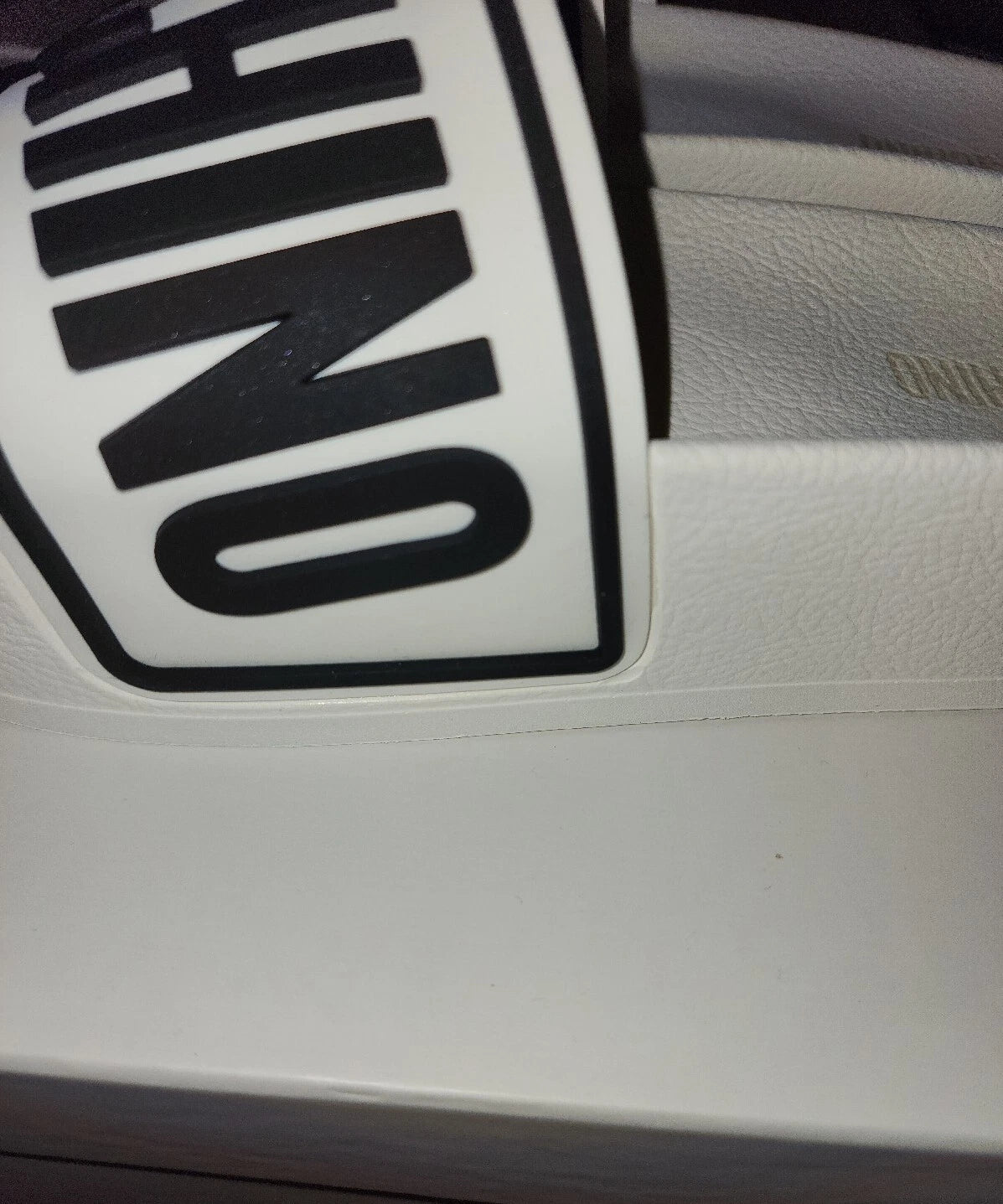 Moschino Womens 8.5 EU 41 Logo Platform Slides Sandals White Black Pool Tulum