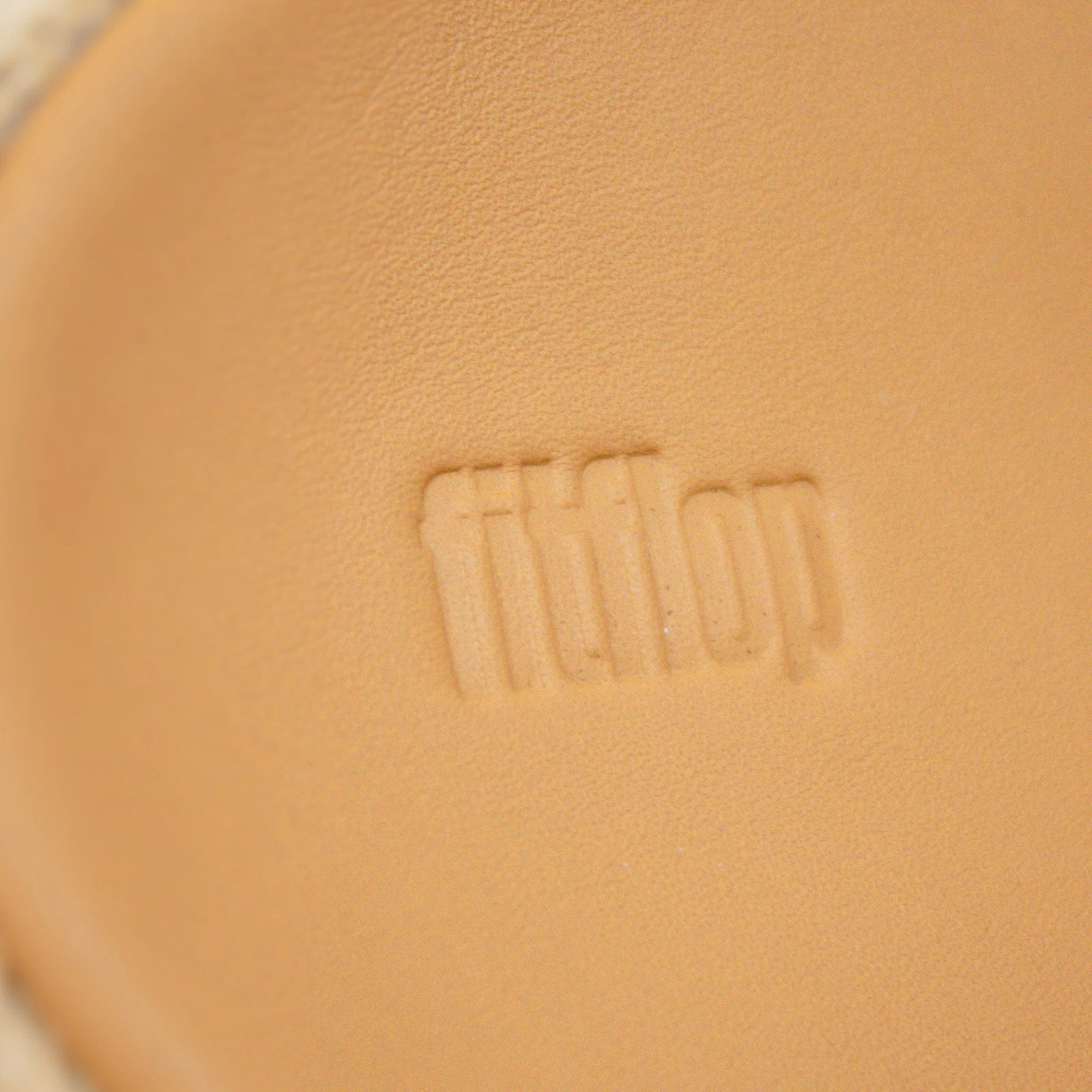 Fitflop F-Mode Leather Urban White Cross Flatform Slide Sandals Women's Size 11