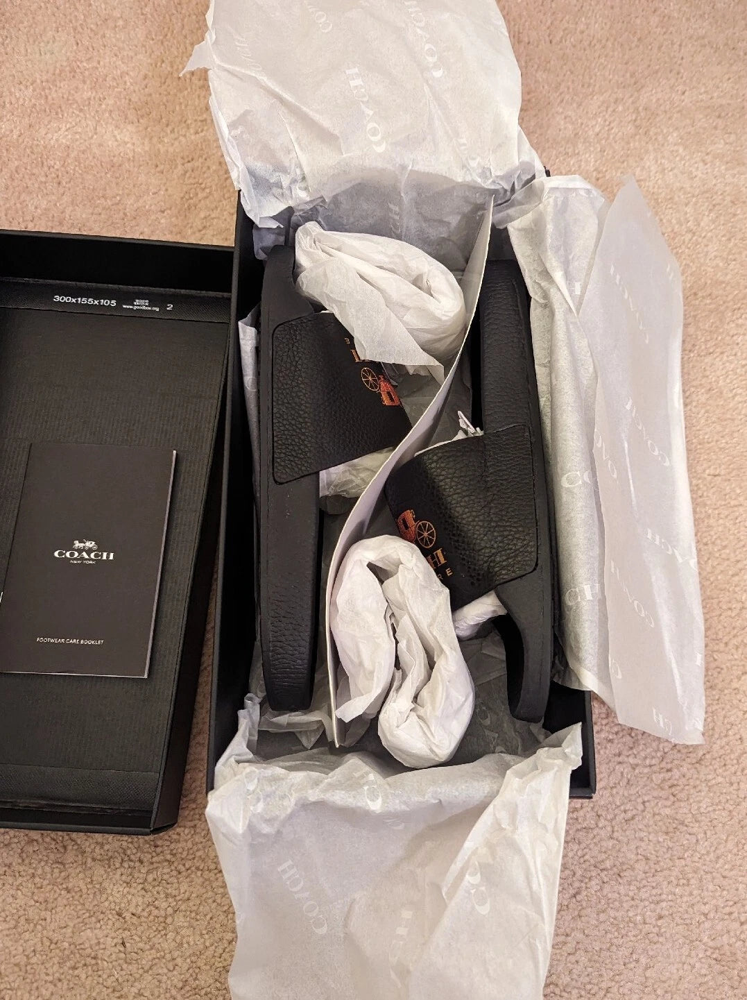 NWT Coach Udele Sport Slide - Rexy and Carriage Black Size 7