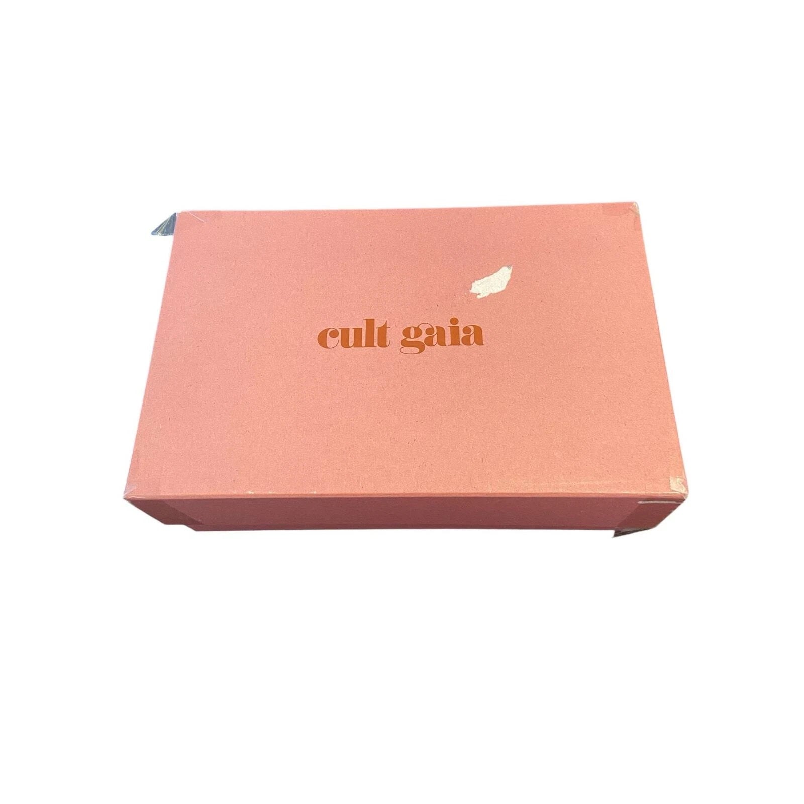 Cult Gaia Audrey Crystal Embellished Sandals Stiletto Heel Square Toe Clear Sz 6