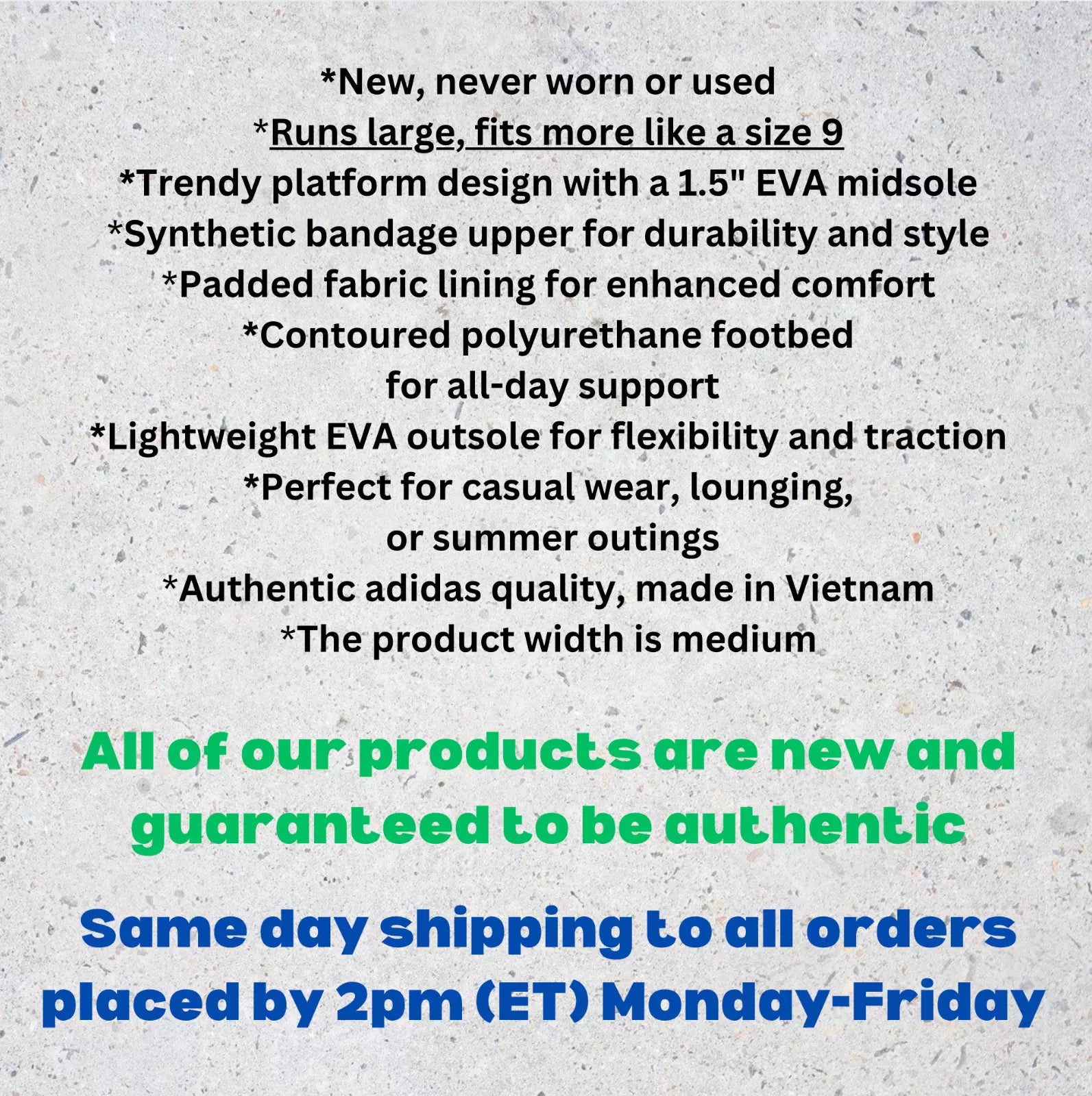 adidas Adilette Platform Slide Sandals Women’s Size 8-9 Lavender Comfort & Style