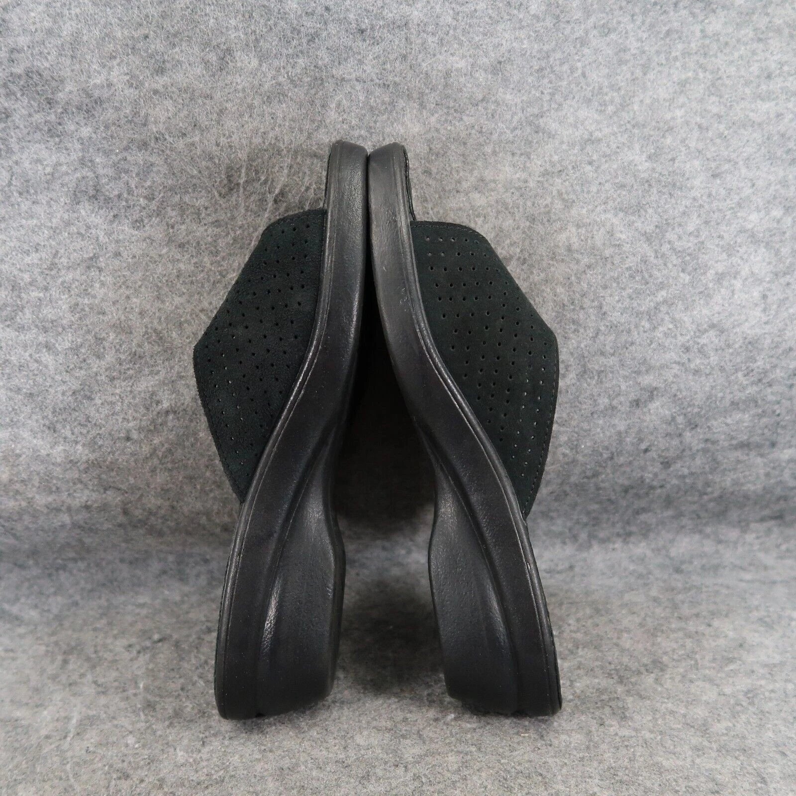 Spring Step Shoe Women 9 Sandal Flexus Wedge Slide Leather Comfort Fashion Black