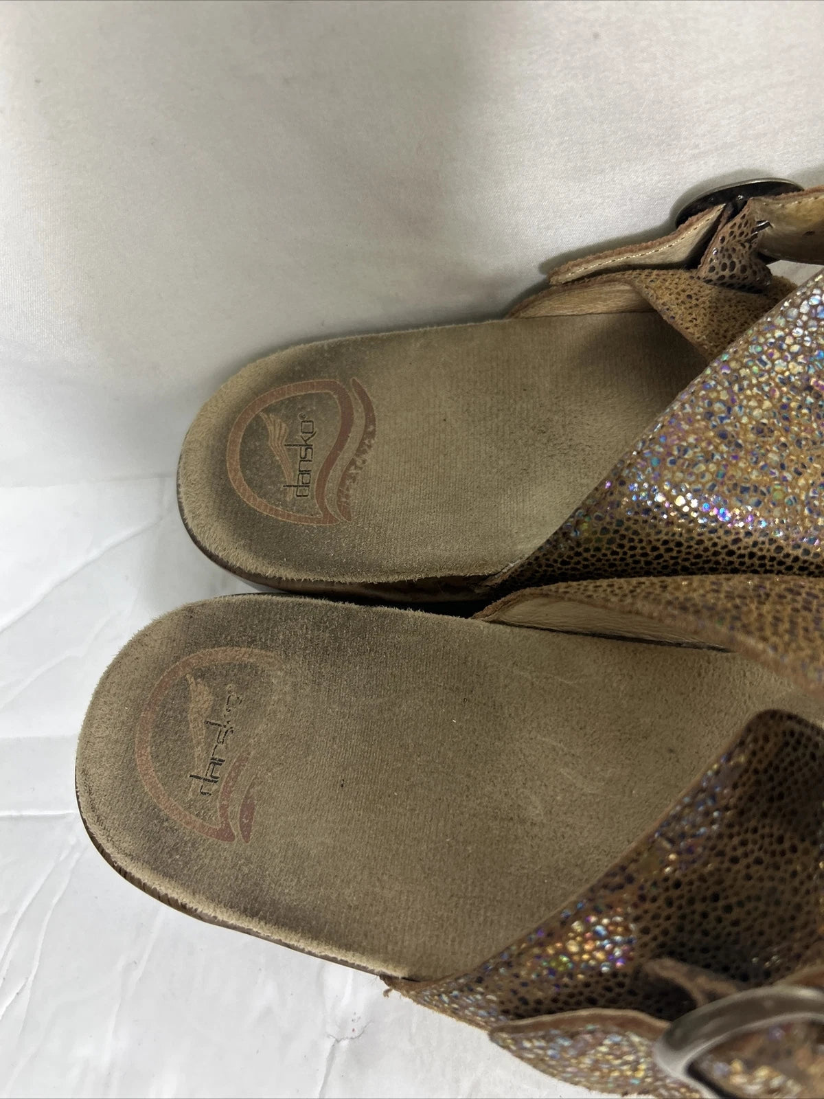 Dansko Sophie Iridescent Double Strap Clog Slide Sandals Sz 41 US Size 10.5 - 11