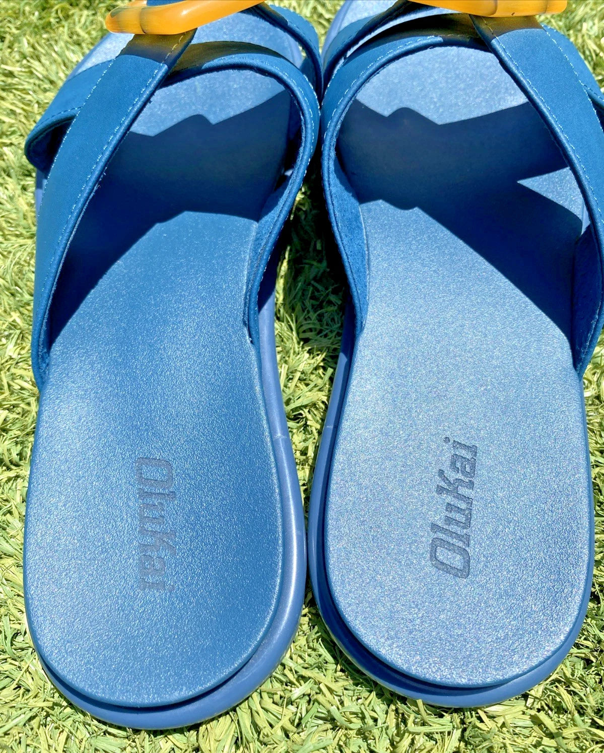 Olukai LA'I Slide Sandals Women’s Size 9 Blue Comfort Style 20511-7575