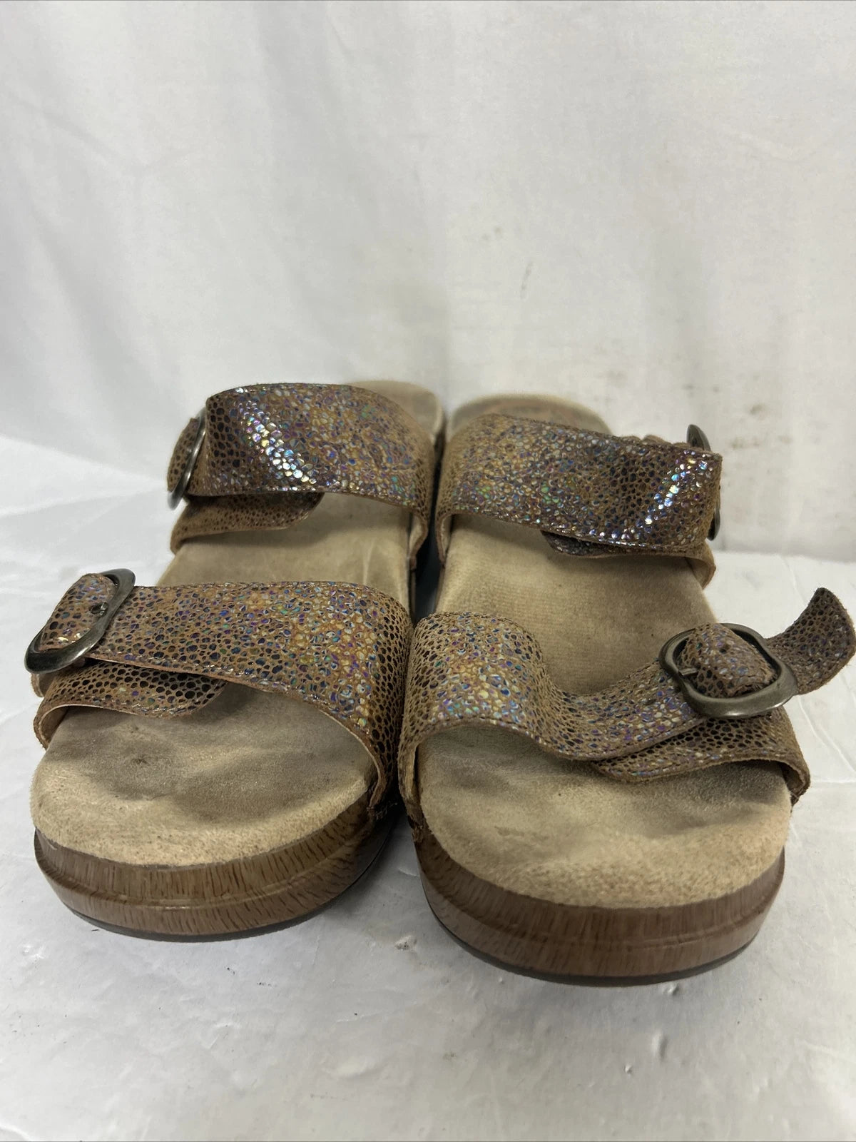 Dansko Sophie Iridescent Double Strap Clog Slide Sandals Sz 41 US Size 10.5 - 11