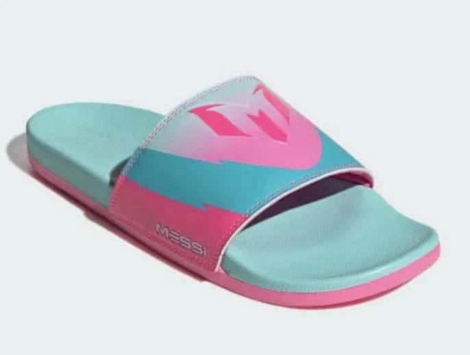 New Adidas Adilette Comfort Messi Size 8 Men’s Slides Sportswear Style JR6326
