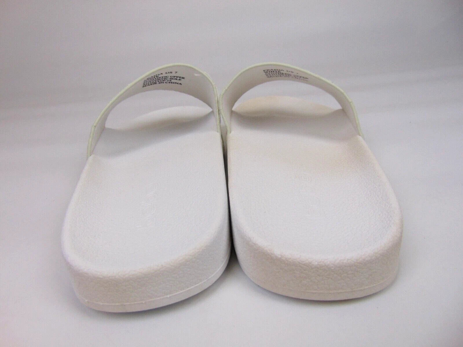 Bebe Womens Fraida Glitter Slide Fashion Sandals Flats Size 7.0 M, White Glitte