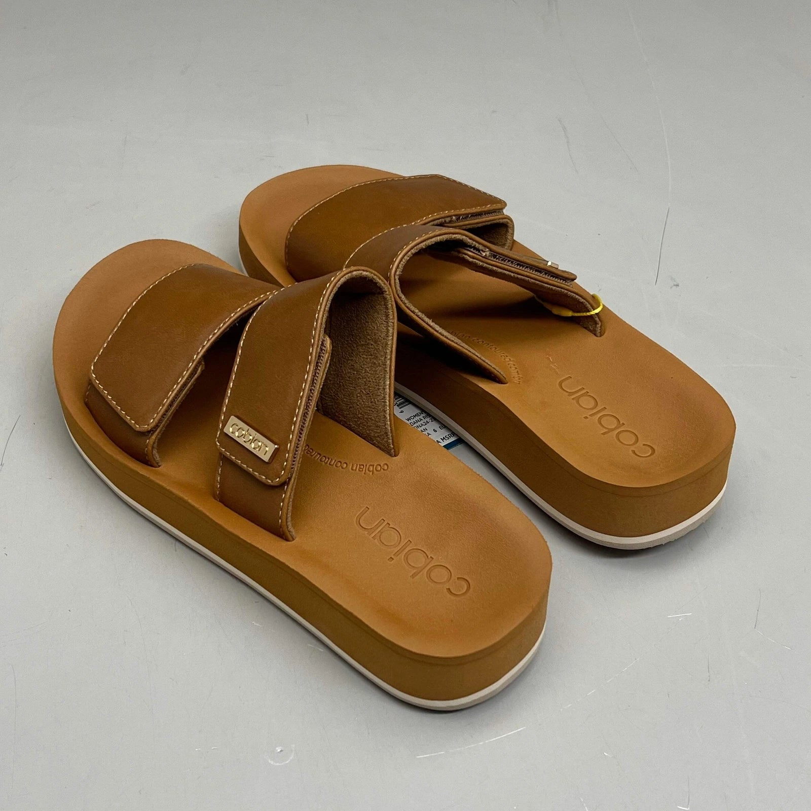 COBIAN Dana Rise Elevated Flatform Style Slide Women's Sz 9 Tan DNA24-230-09