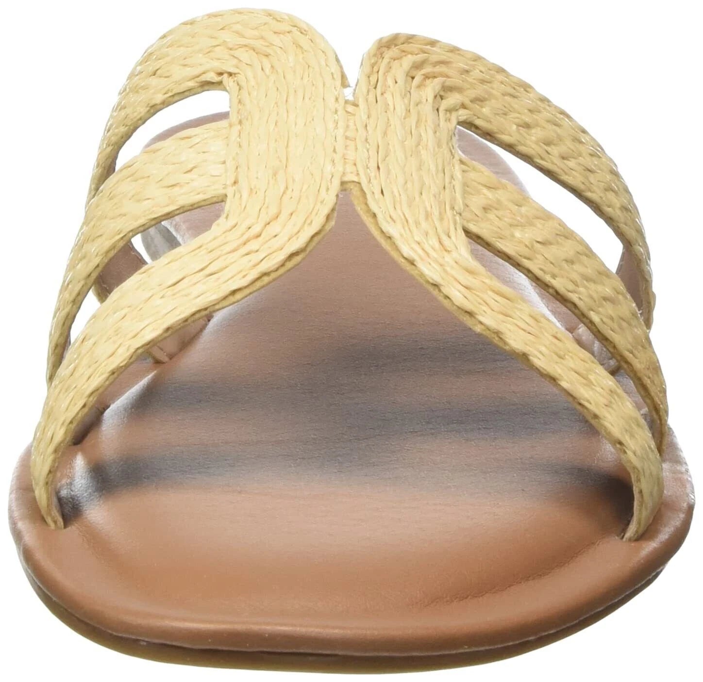 The Drop Monika Raffia Fashion Slip On Flat H-Band Slide All Seasons Sandals NIB