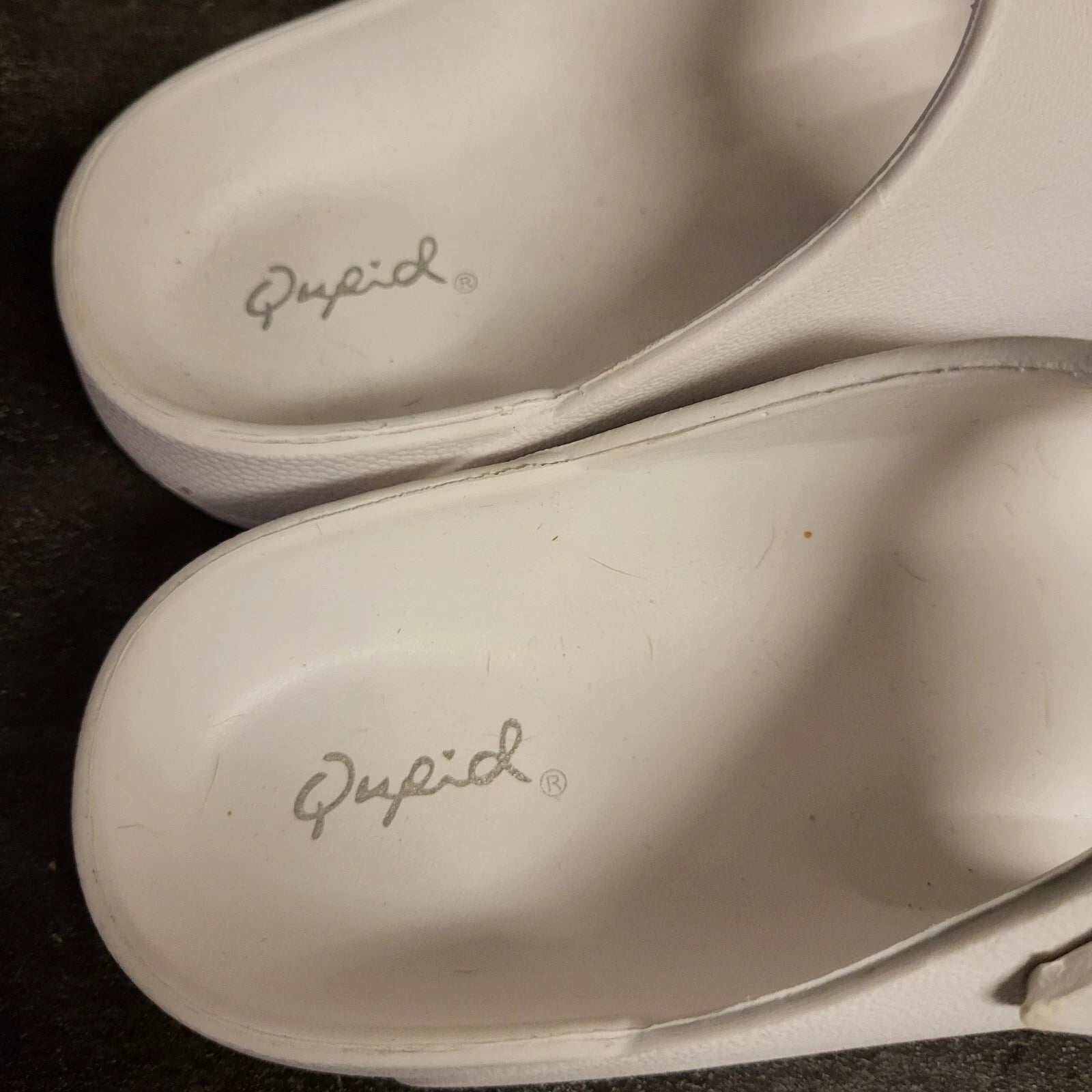 NEW White Double Straps Slip On Slides Slipper Fashion Sandals Shoes Size 6