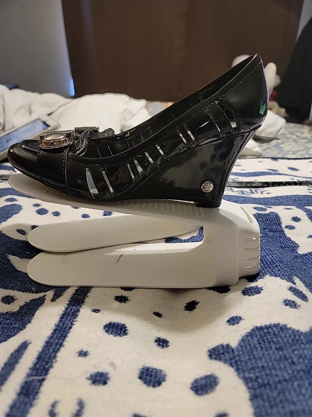 Bcbg Paris PL-Careen Black Wedge Loafer Style Sandals Size 9B