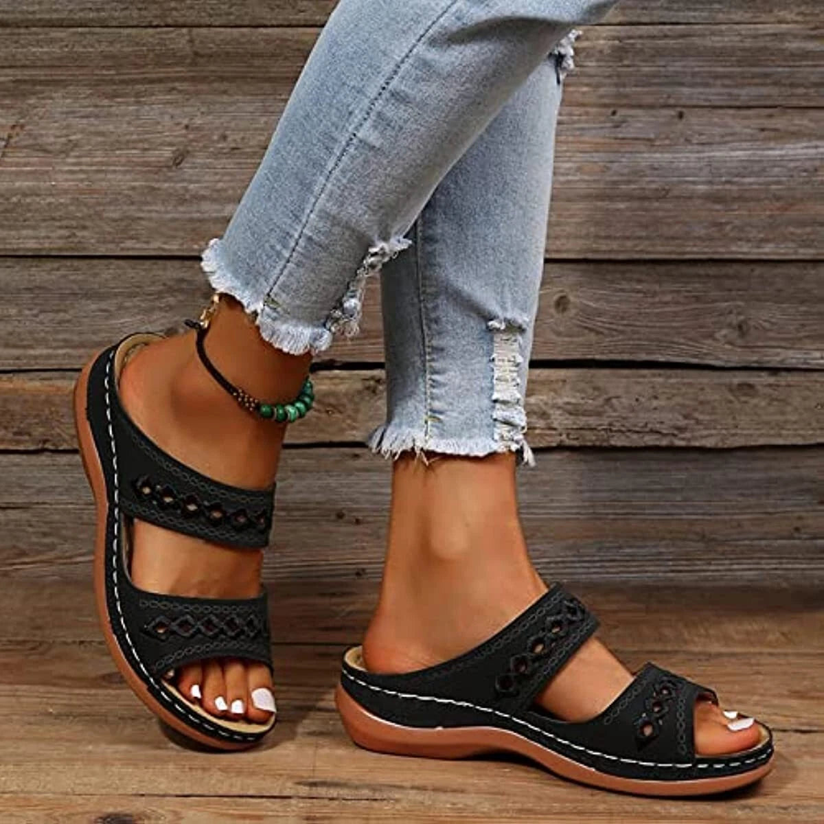 Sandals for Women Dressy Summer Fashion Orthotic Slides Ladies  Athletic Sandals