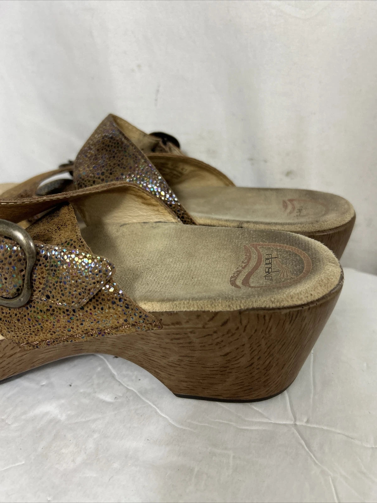 Dansko Sophie Iridescent Double Strap Clog Slide Sandals Sz 41 US Size 10.5 - 11