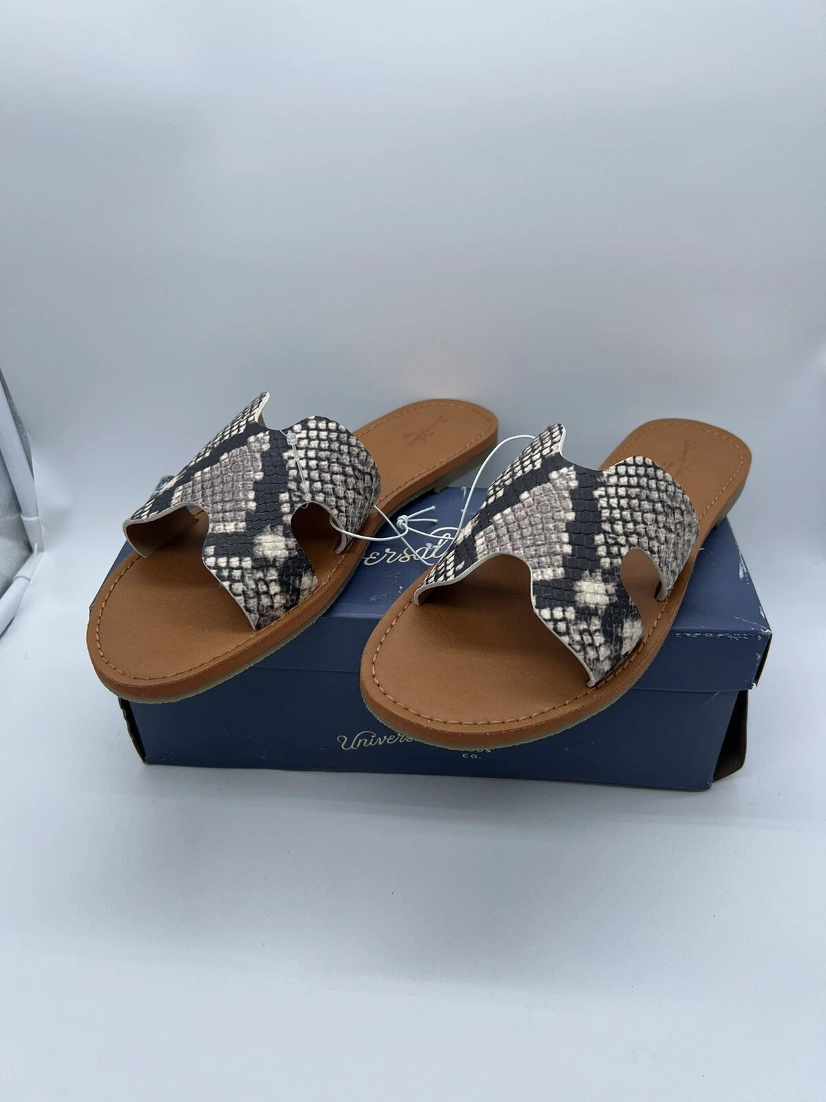 Universal Thread Womens Snake Print Jenny Style Slip On Slides Sandals Size 8