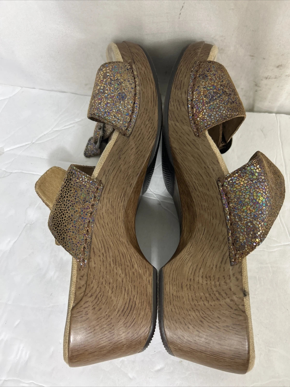 Dansko Sophie Iridescent Double Strap Clog Slide Sandals Sz 41 US Size 10.5 - 11