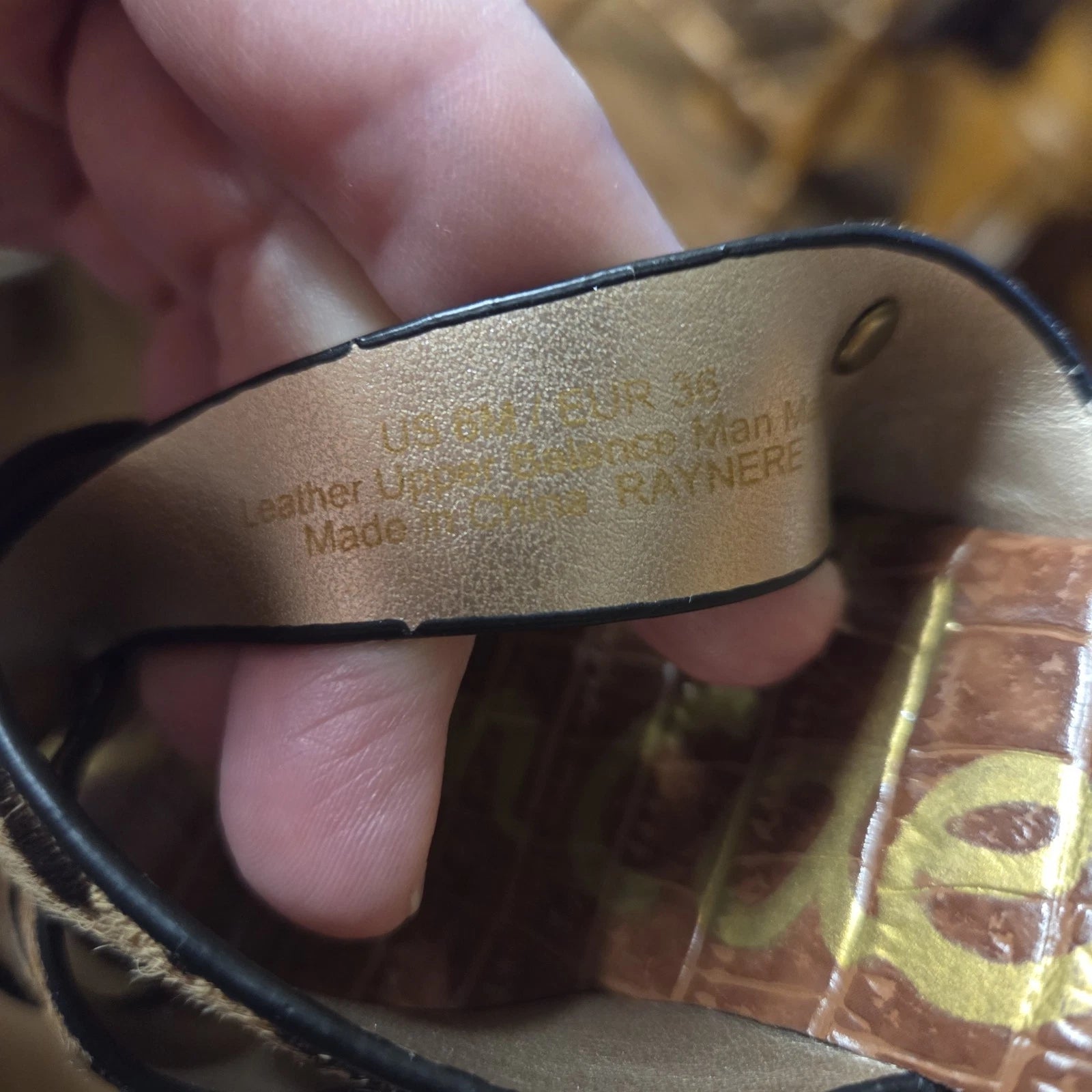 Sam Edelman Sandals Raynere Women's Sz 6 Leopard Cork Wedge Platform Shoe