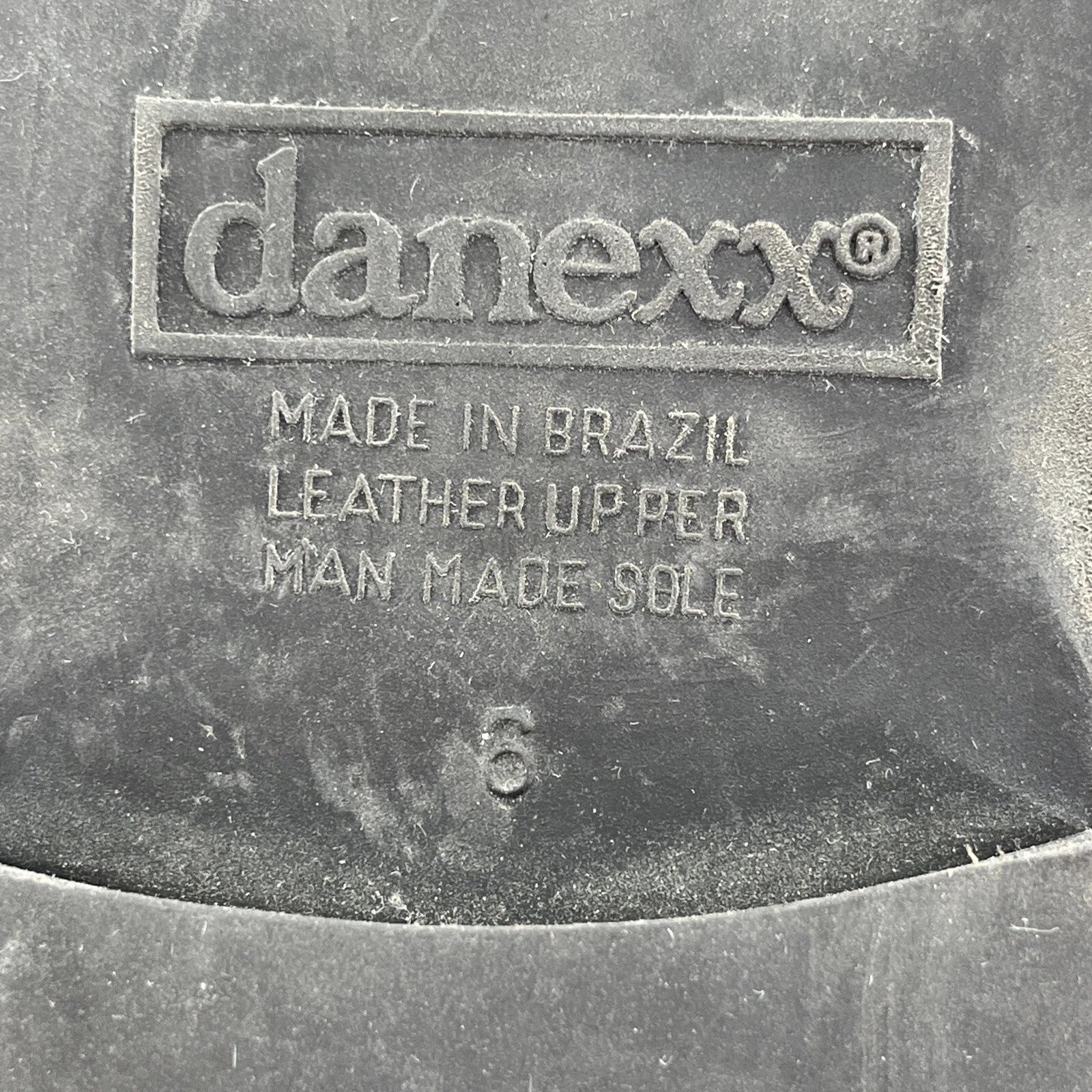 Danexx Womens Slides Sandals Brown Leather Flip Flop Style Block Heel Slip On 6