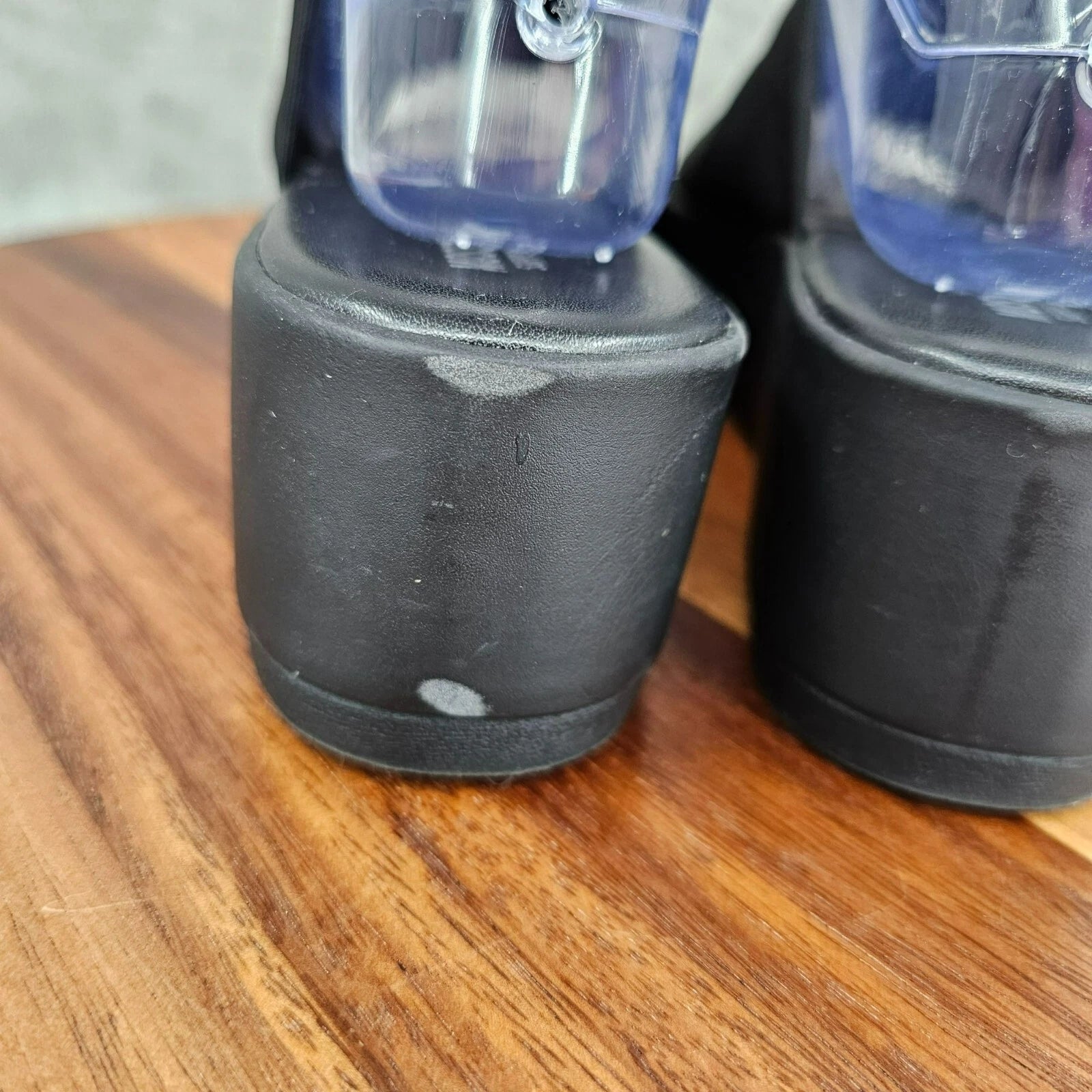 Mossimo Platform Slides 8 Black Fabric Stretch Flatform 90s Retro Stylish Trendy