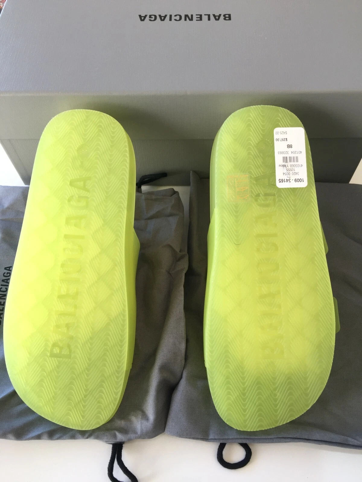 New Balenciaga Women's Mallorca Transparent Dual-Buckle Slide Sandal US 8/Eur 38