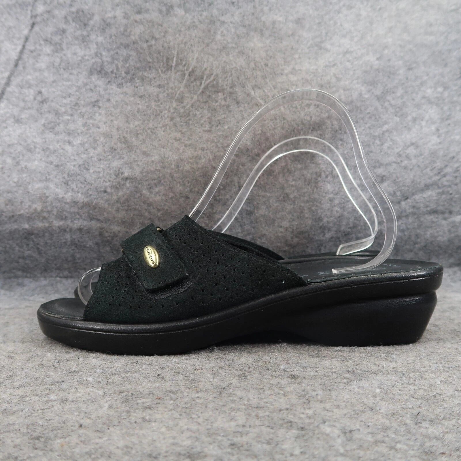 Spring Step Shoe Women 9 Sandal Flexus Wedge Slide Leather Comfort Fashion Black