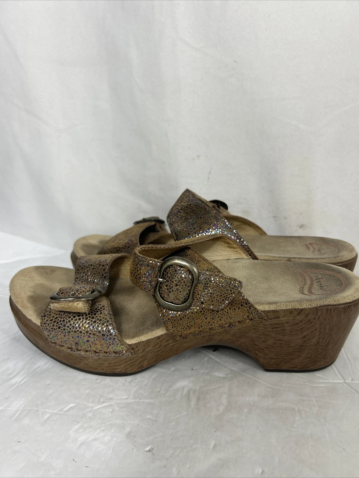 Dansko Sophie Iridescent Double Strap Clog Slide Sandals Sz 41 US Size 10.5 - 11