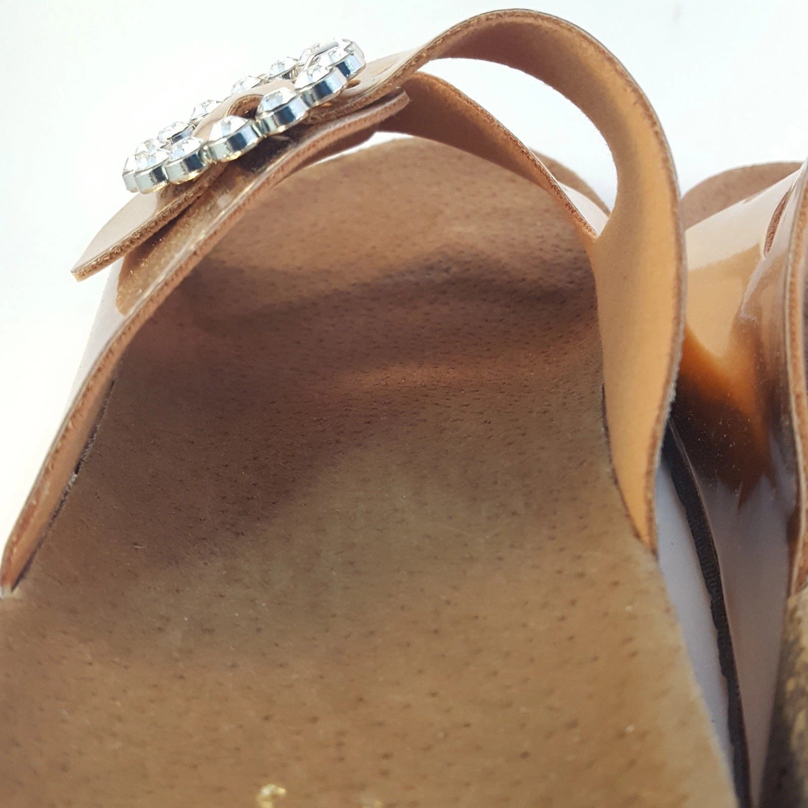 H2K KAREN STONE Buckle Ornament Rose Gold Fashion Slide Flip Flops Sandals Bling