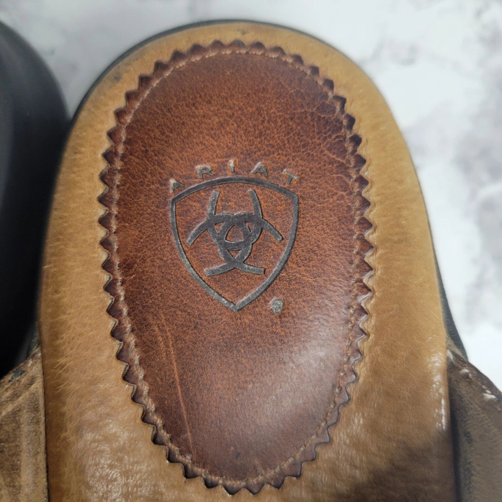 Ariat Brown Leathers Strap Brass Stud Slides Sandal Style 21443 Womens 6B Farm