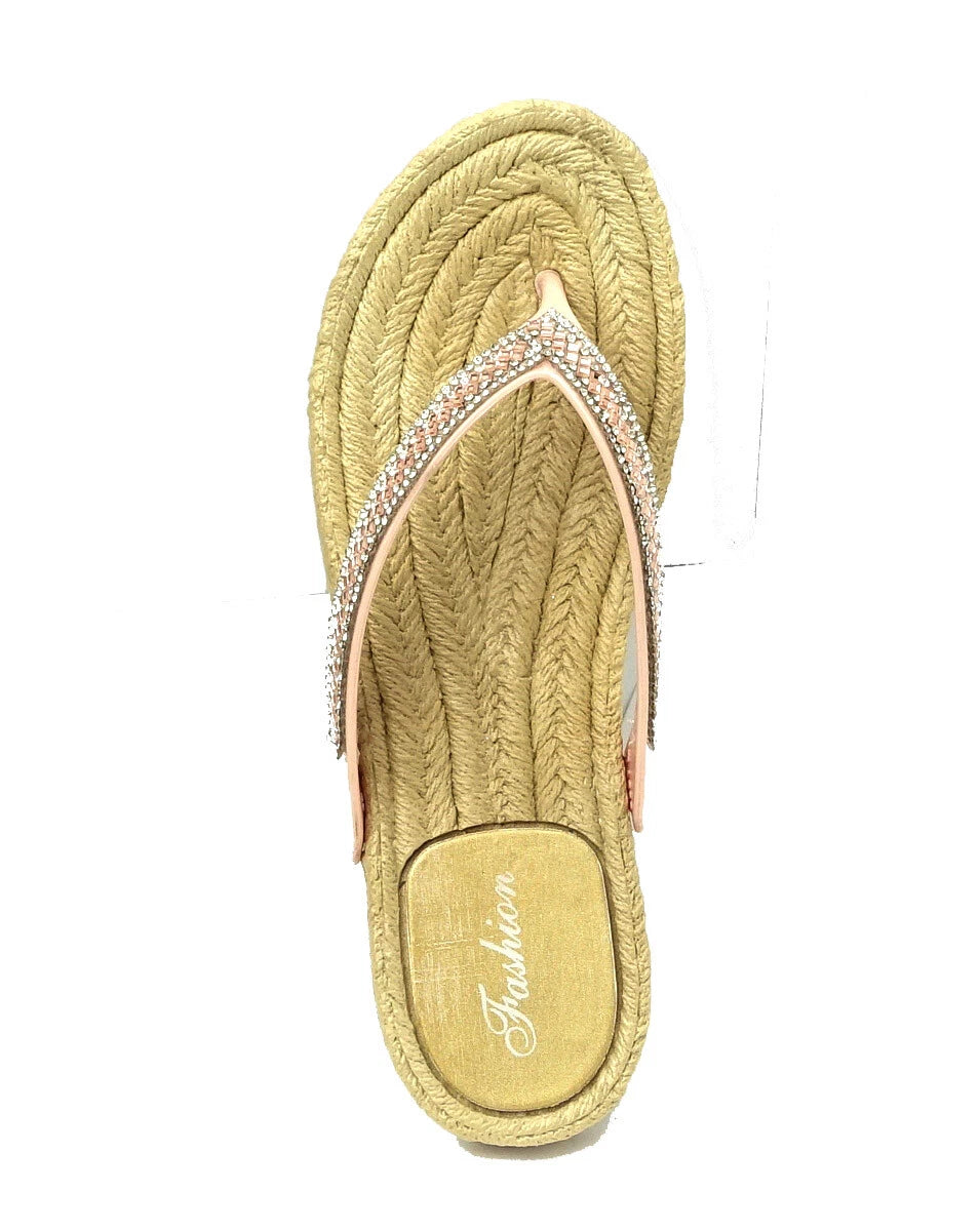 NEW Women's Fashion Glitter Thong Flip Flop Rhinestone Sandals Soft Rubber Sole