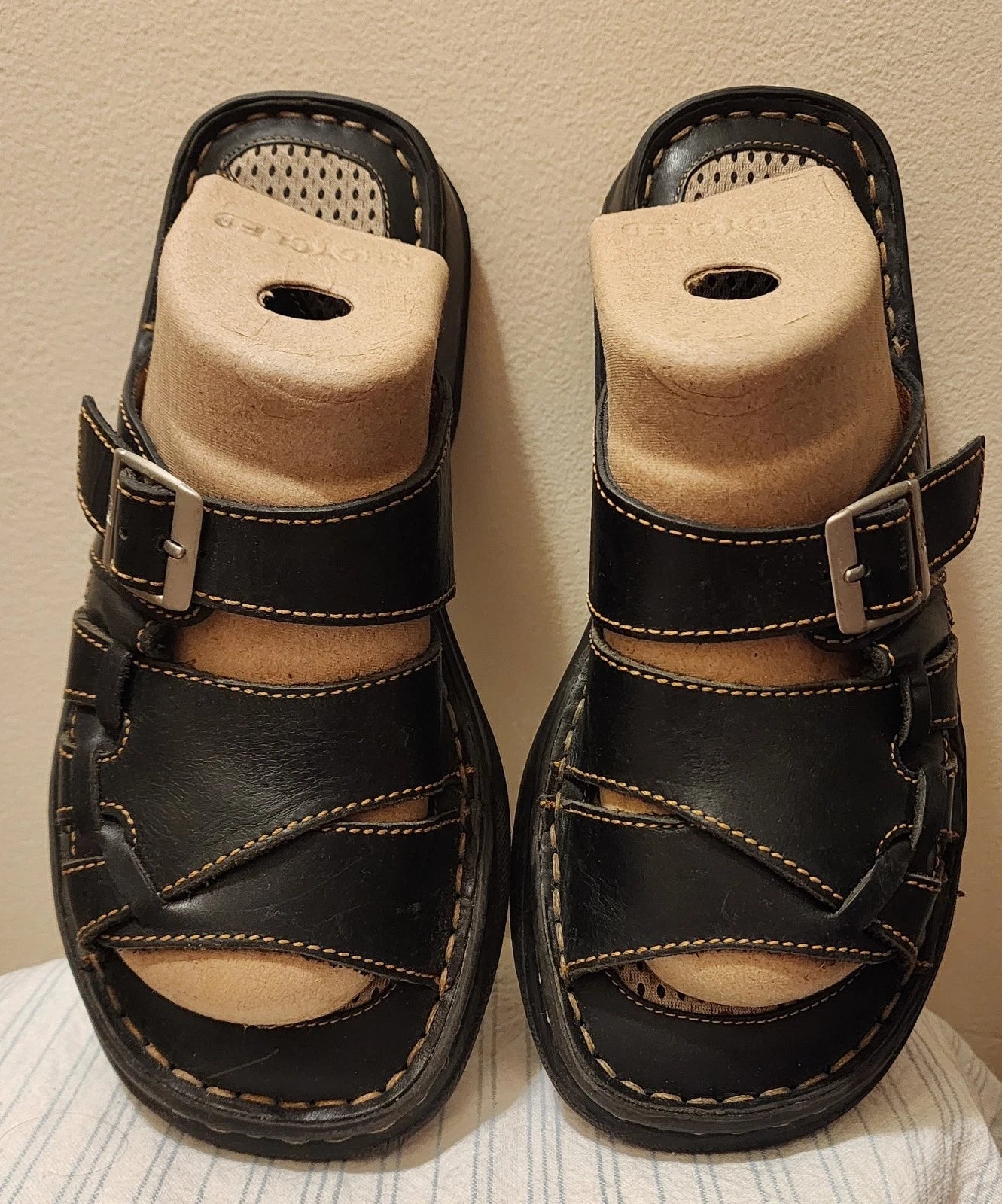 Vintage Y2K Born Sandals Womens Sz 8 Style B3463 Unisex Chunky Black